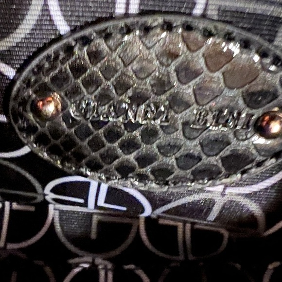 Vintage Y2K Gianni Bini Black snakeskin style leather clutch - Picture 8 of 9